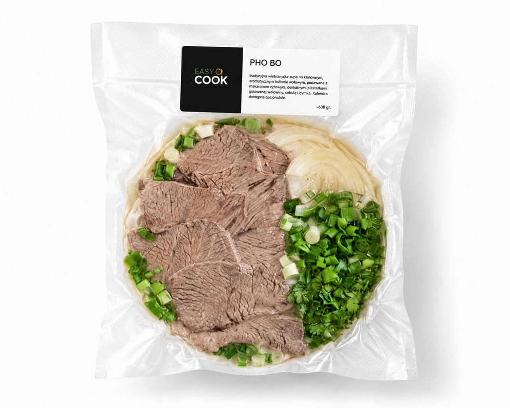 Pho Bo Easy Cook, danie mrożone w opakowaniu